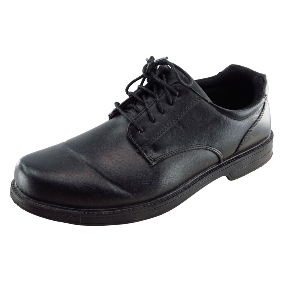 Deer Stags Mens Oxfords Size 10‎ Black Leather Almond Toe Derby Dress Shoe